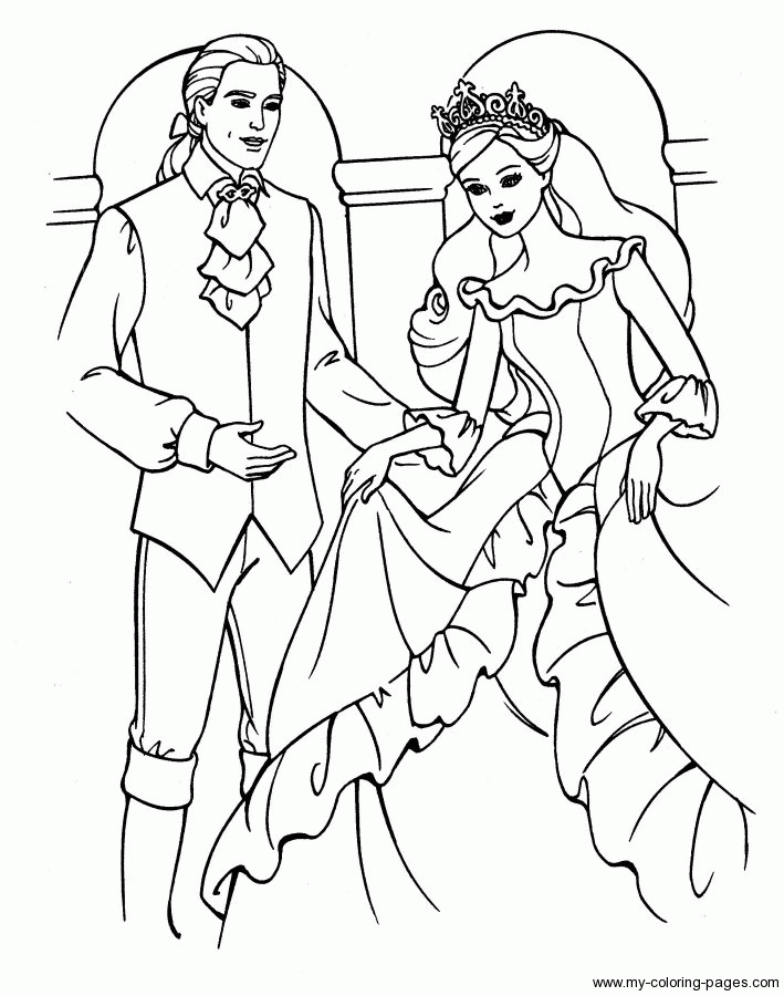 Plansa de colorat cu Barbie 131 37